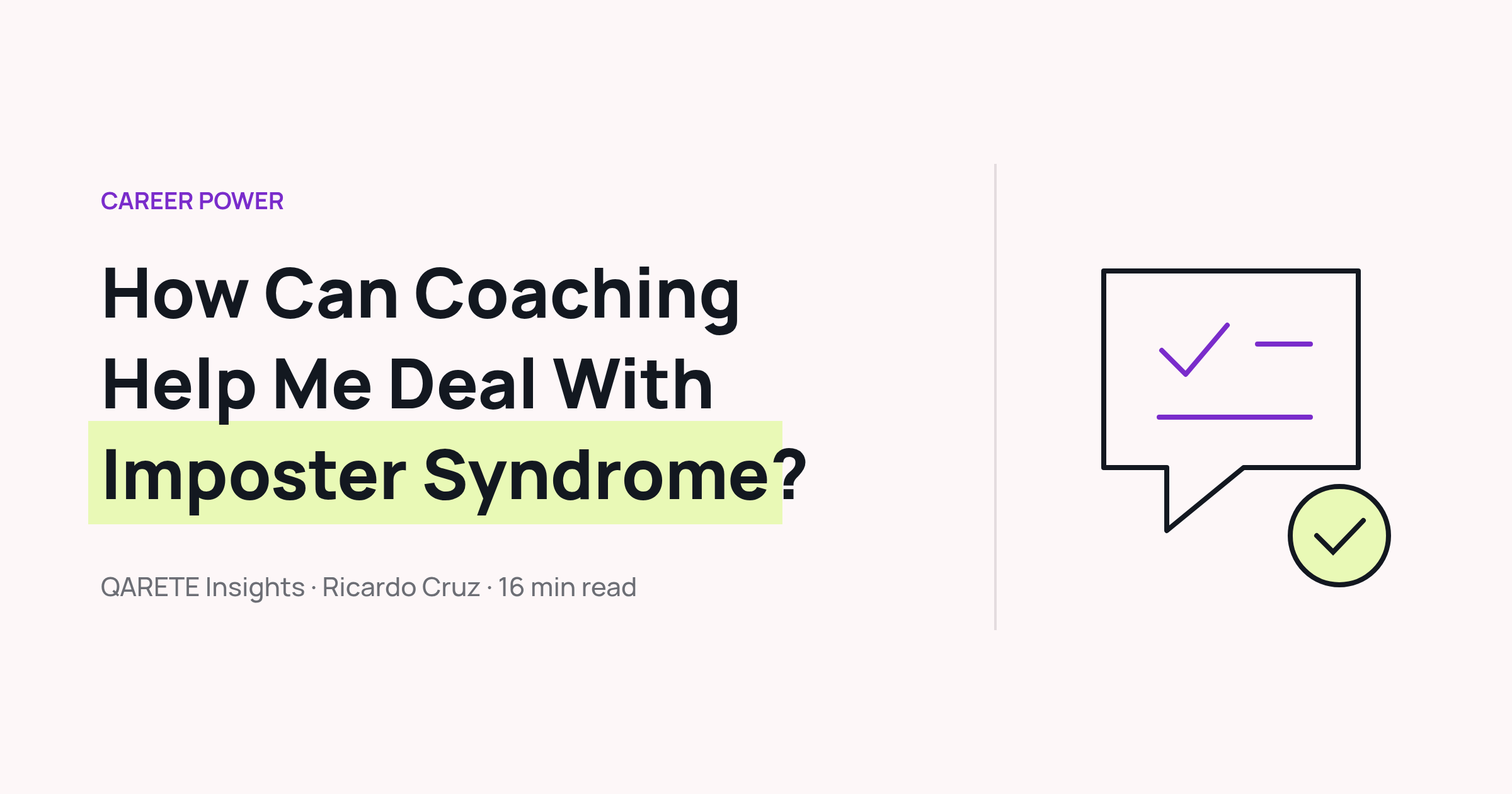 How Can Coaching Help Me Deal With Imposter Syndrome? — QARETE Insights